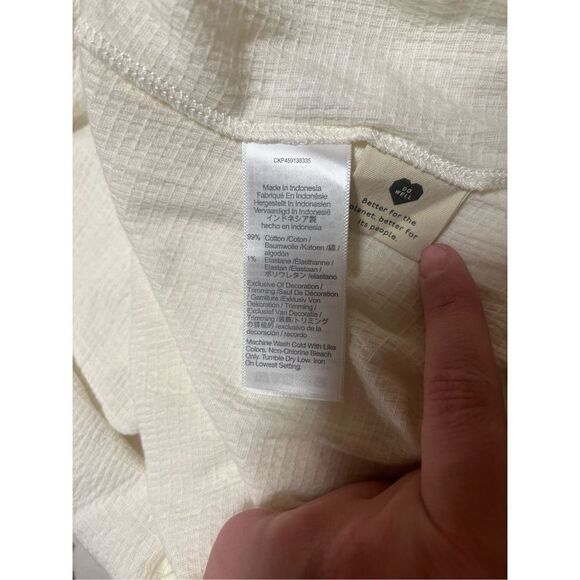 NWT Madewell Seahorse Embroidery Top 3X Plus Blue Zig Zag Embroidered Square Top - Picture 10 of 16